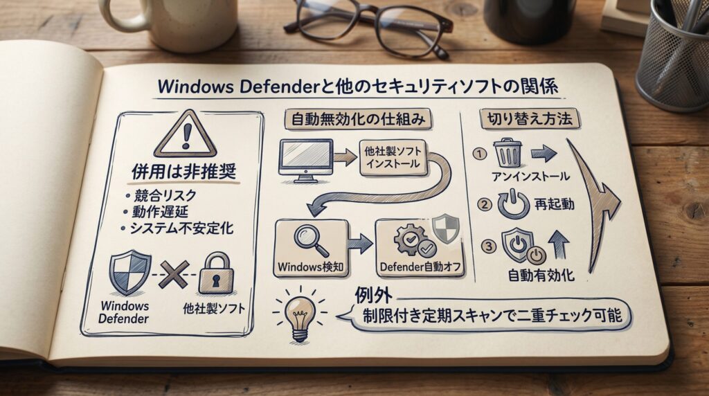 5. 他のセキュリティソフトとの関係：併用は可能か、切り替えは必要か