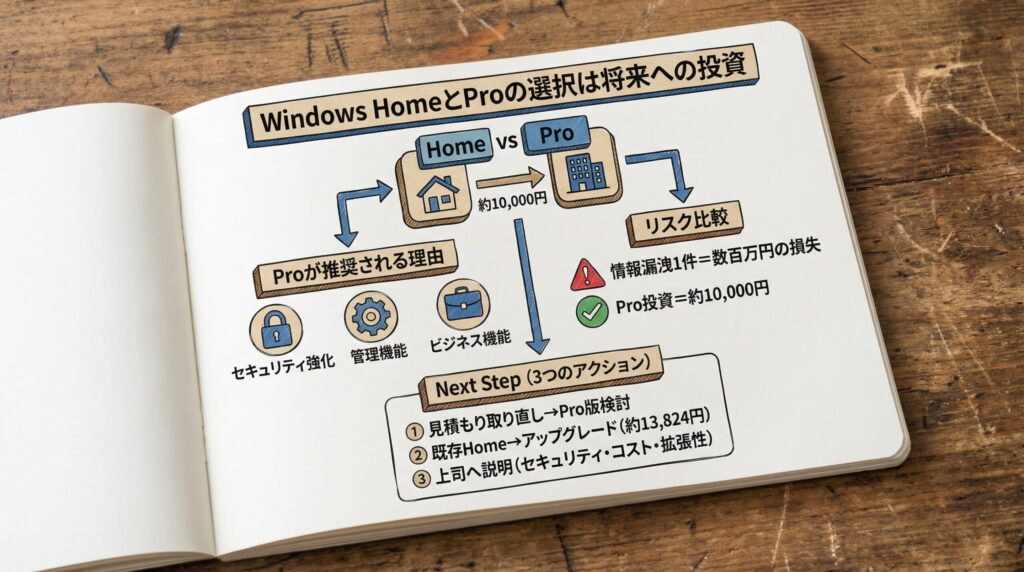 さいごに:Windows HomeとProの選択は「将来への投資」